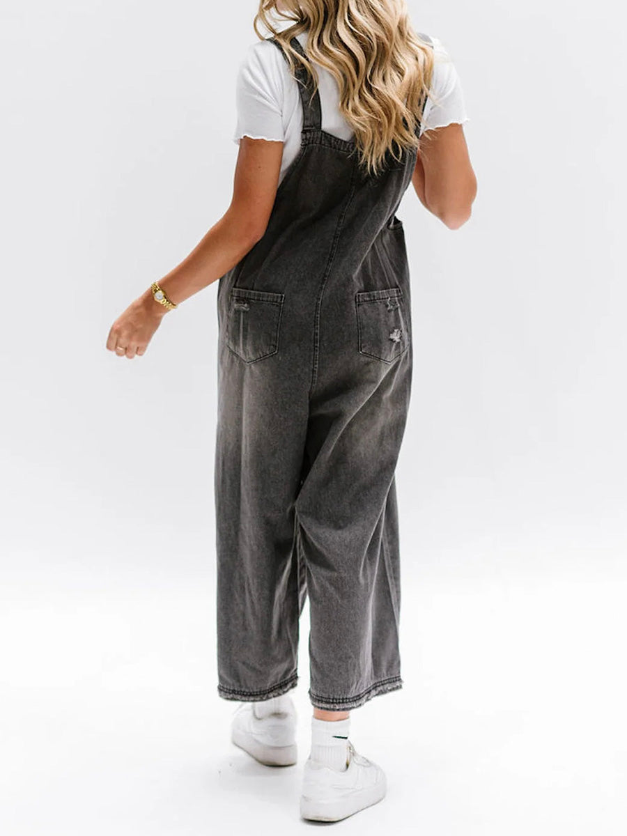 Løse Denim Overalls Til Damer Med Komfortabel Pasform Losse denim tuinbroek dames €25 SUNA