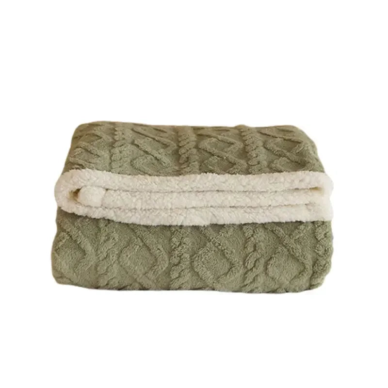 Tykk Vinter Lammeskinds Plaid - WarmWool **Dikke Winter Lamswollen Deken - WarmWool SUNA