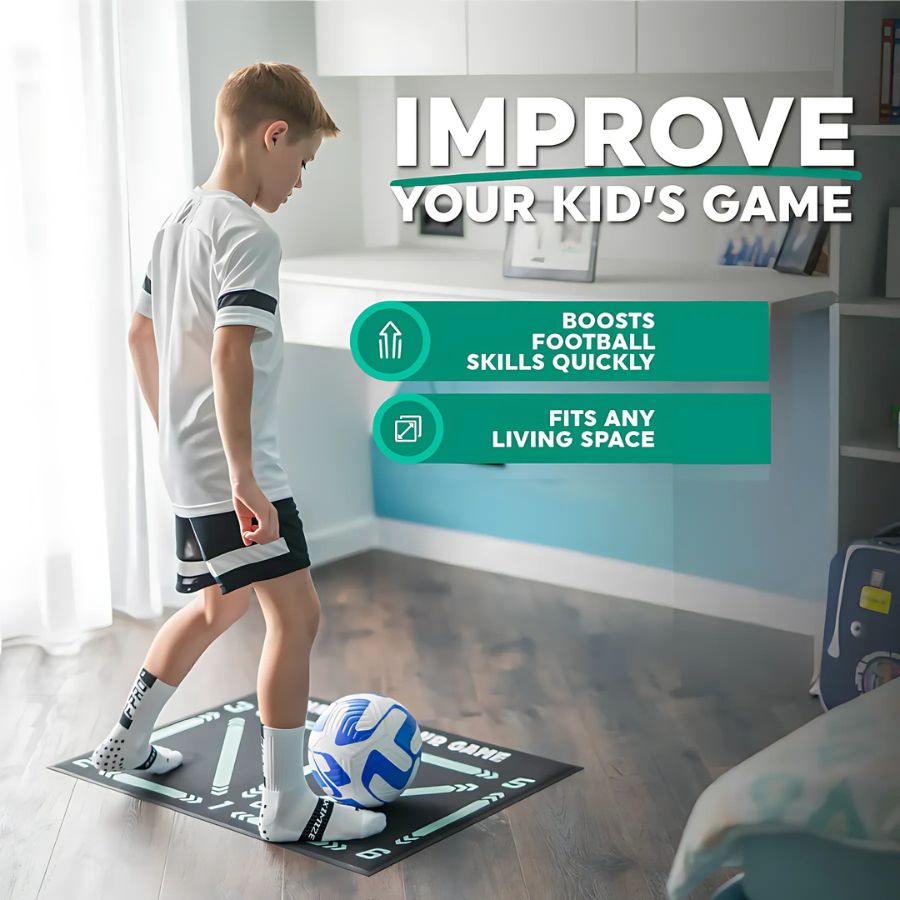 Fodbold Pro Træningsmåtte og Video Træningsprogram Guide fun SUNA
