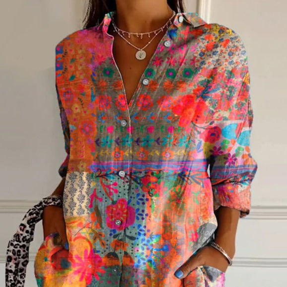 Anna | Elegant Blomstret Bluse til Alle Anledninger Chemisiers SUNA