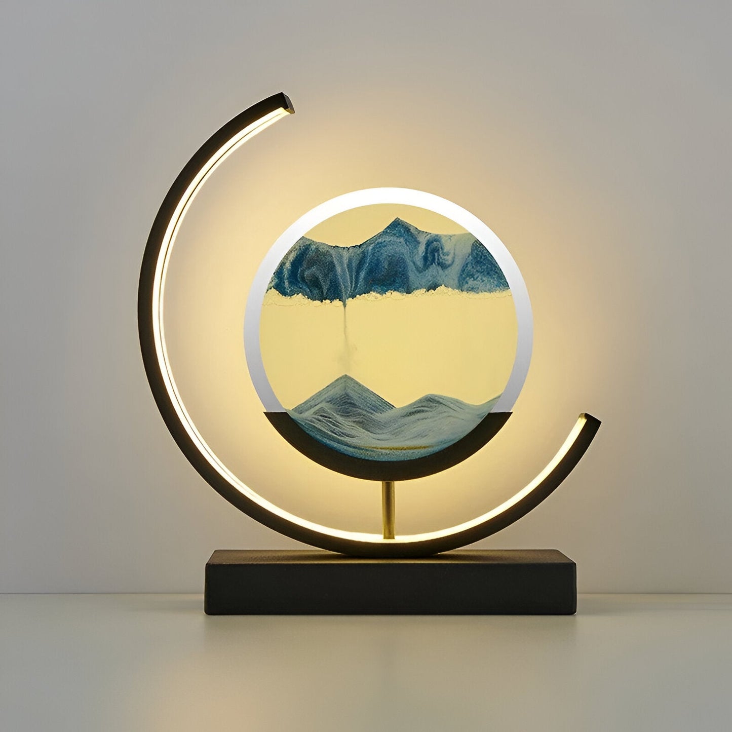 Sand Glow - Sandlampe Med App- Og Fjernbetjening Dimmbar Med 3 Lysfarver Lampen SUNA Blå