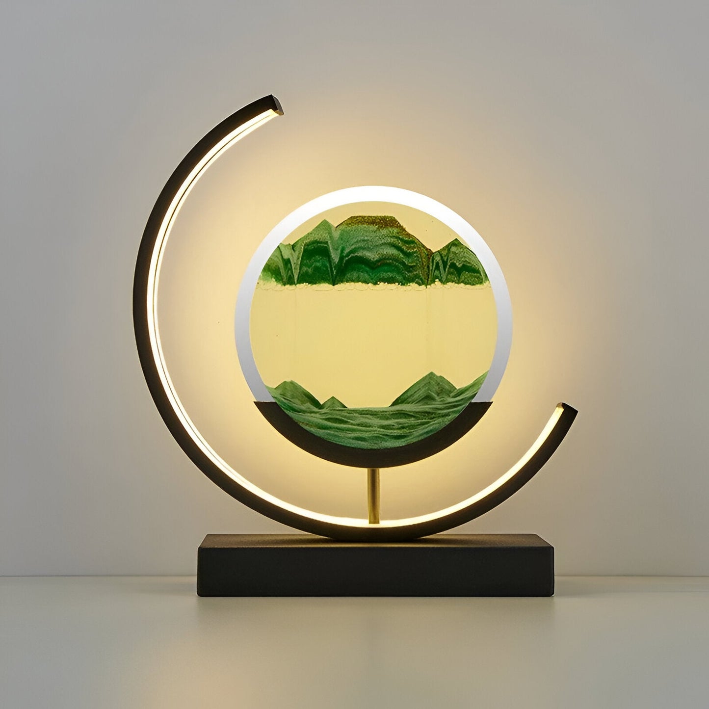 Sand Glow - Sandlampe Med App- Og Fjernbetjening Dimmbar Med 3 Lysfarver Lampen SUNA Grøn