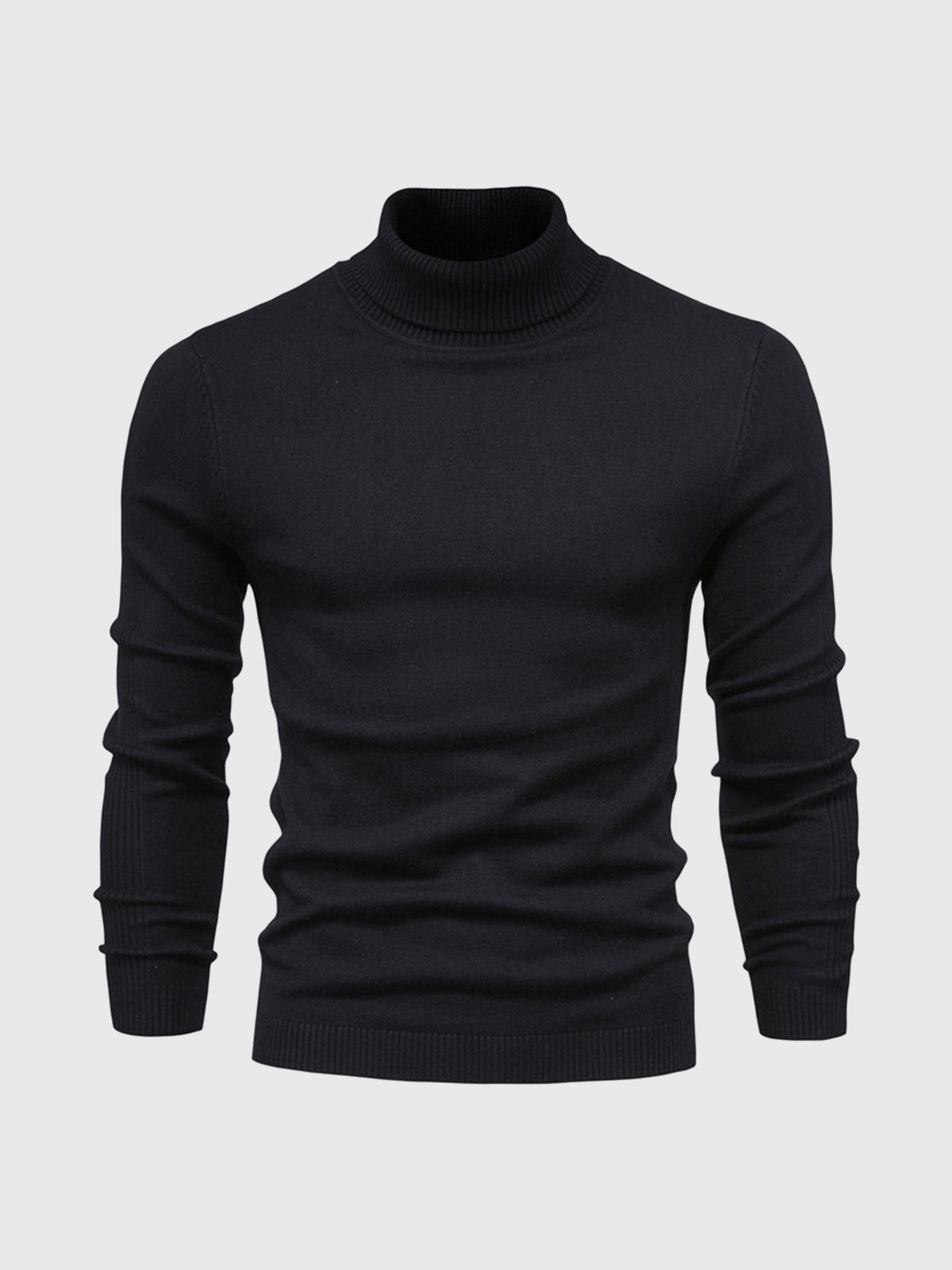 Cala Nova - Herre Rullekrave Sweater Vaskbar og Elegant Men Sweater SUNA Sort S