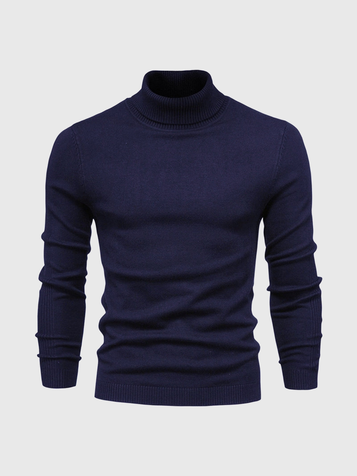 Cala Nova - Herre Rullekrave Sweater Vaskbar og Elegant Men Sweater SUNA Mørkeblå S