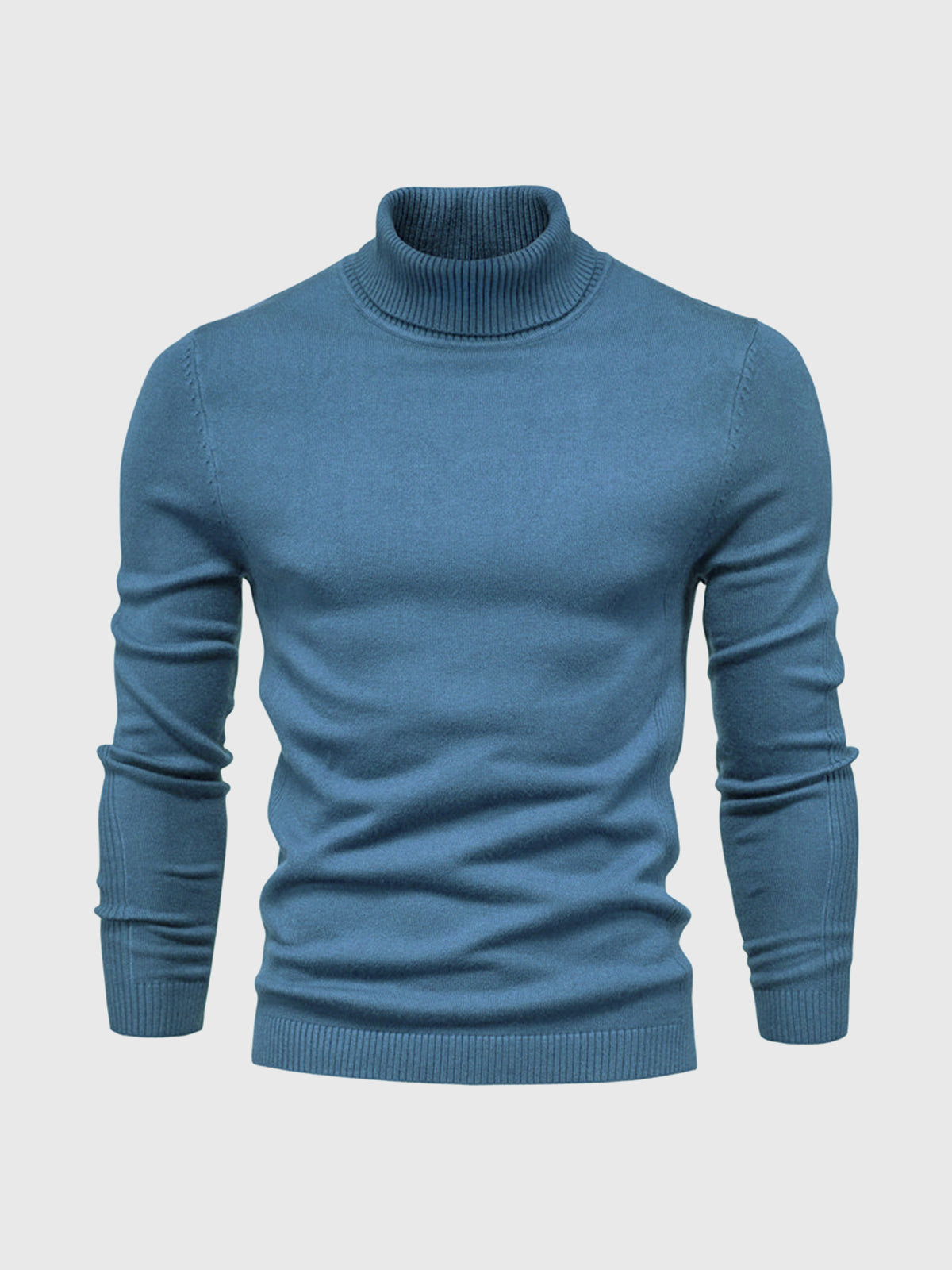 Cala Nova - Herre Rullekrave Sweater Vaskbar og Elegant Men Sweater SUNA Marineblå S