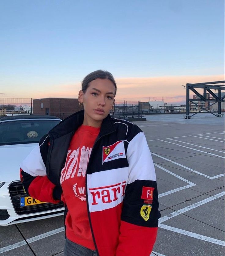 Dolce - Vintage Ferrari Racer Jakke med Sporty Stil Women Jacket SUNA