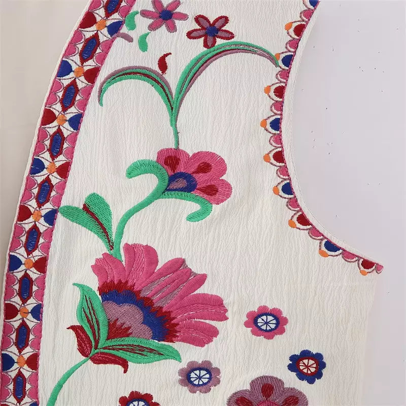 QUENNIE | Broderede Blomster Gilet til Stilfulde Outfits Gilet SUNA