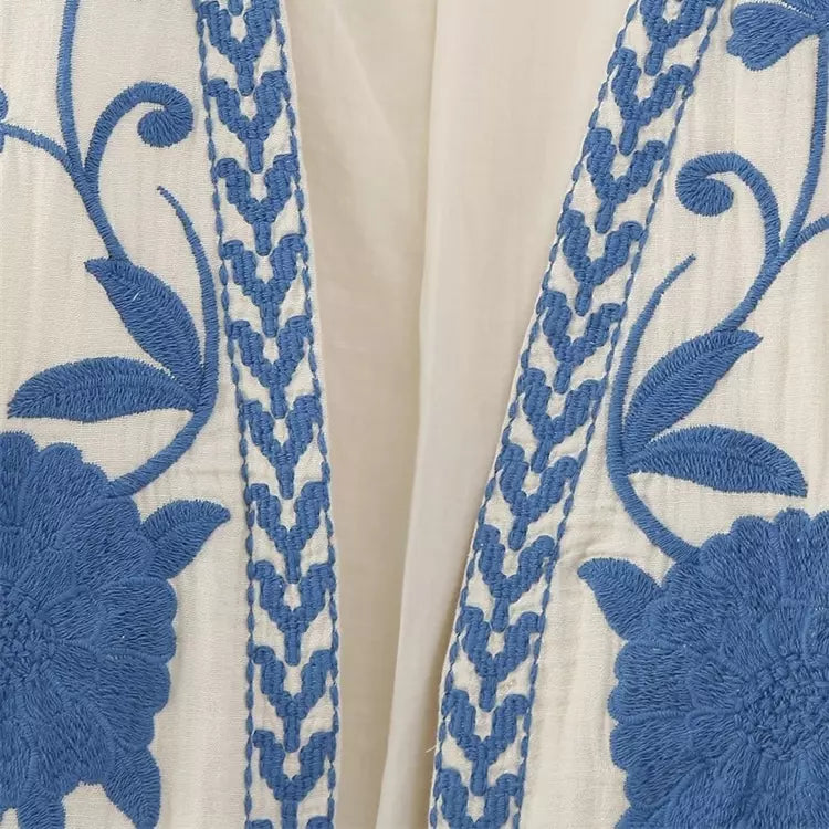 QUENNIE | Broderede Blomster Gilet til Stilfulde Outfits Gilet SUNA