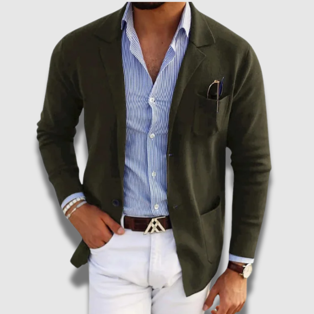 Mænds Klassisk Premium Skræddersyet Komfortabel Formelt Blazer Men's jacket SUNA Dyb beige S