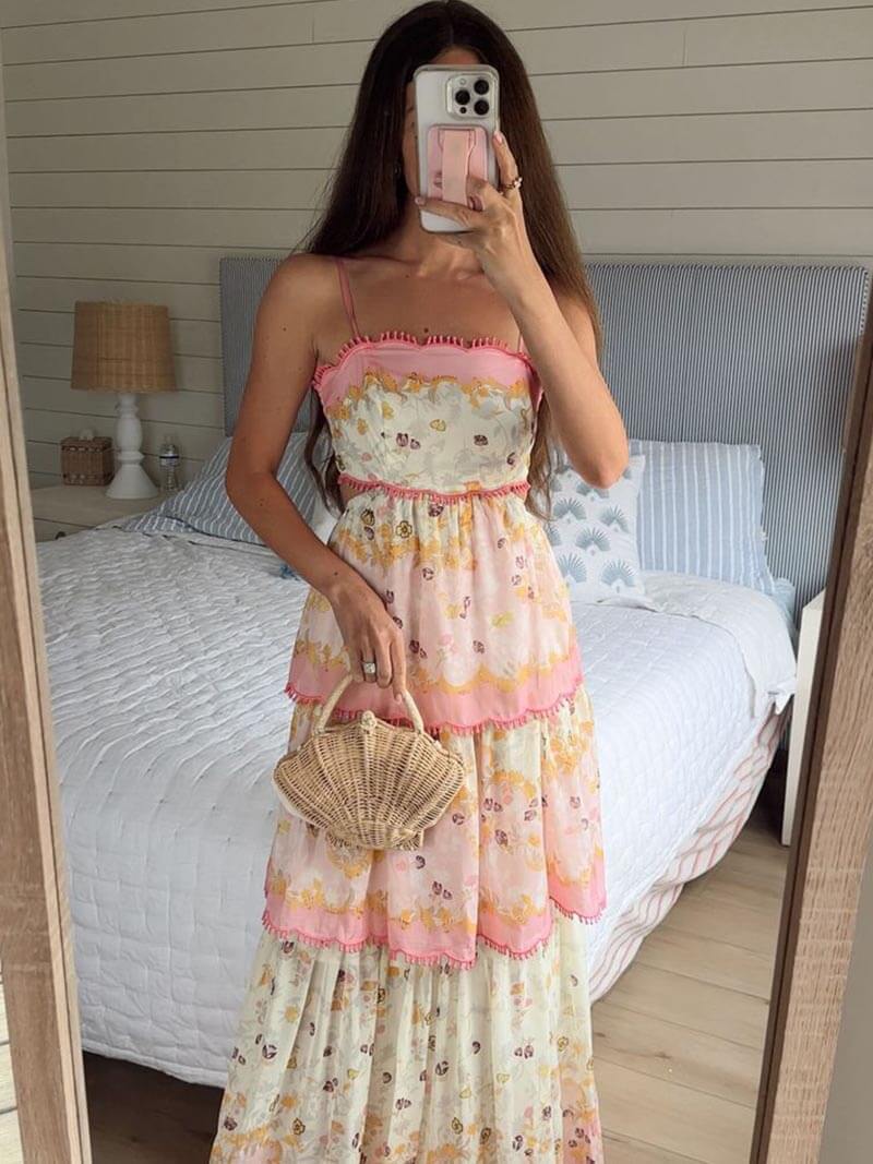 SUNA Maureen Maxi Kjole i Elegant Design til Sommerbrug XL