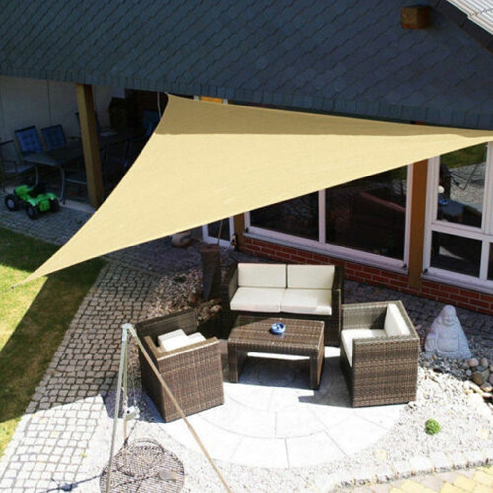 Luksus Skygge Telt | Vandafvisende & Beskyttende Decor SUNA Beige 2x2x2m - Trekant Uden Monteringssæt