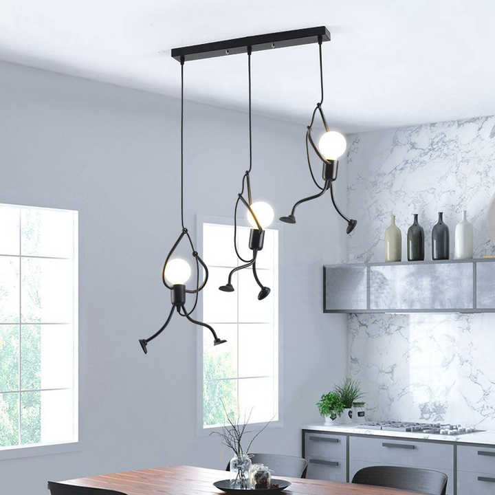 FunkyLight | Retro Væglampe Iron Man wandlamp SUNA 3 Lamper i én Stråle