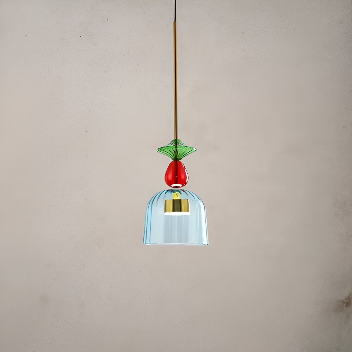 SpectraFuse Pendellampe - Flerfarvet Glas Hængelampe - Nordic Macaron Dekorativ Belysning
