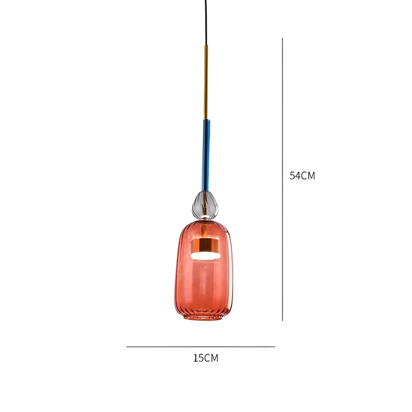 SpectraFuse Pendellampe - Flerfarvet Glas Hængelampe - Nordic Macaron Dekorativ Belysning