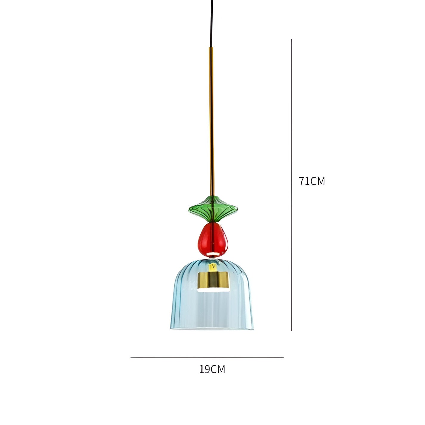 SpectraFuse Pendellampe - Flerfarvet Glas Hængelampe - Nordic Macaron Dekorativ Belysning