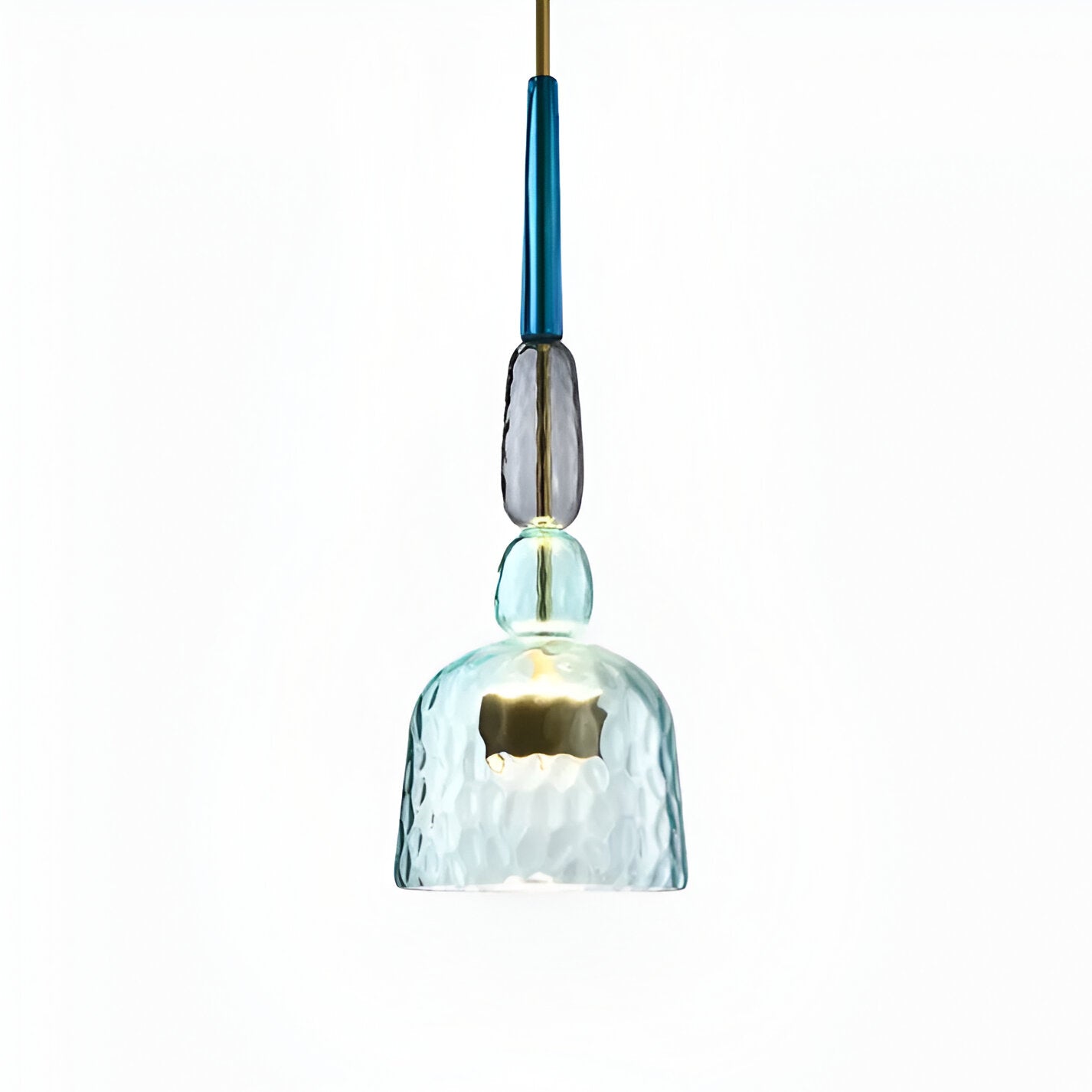 SpectraFuse Pendellampe - Flerfarvet Glas Hængelampe - Nordic Macaron Dekorativ Belysning