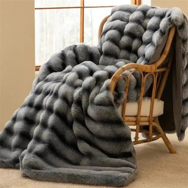 Luksus Fleece Vinter Tæppe i Forskellige Farver – Behageligt, Anti-Pilling, Tilgængeligt i 100x160 cm, 130x160 cm, 160x200 cm Beddengoed SUNA Grå 100x160 cm