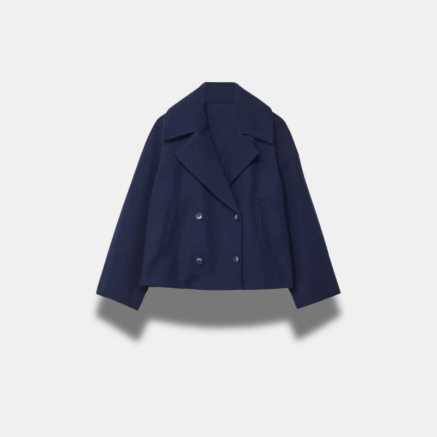 Premium Fitted Crossover Kort Blazer til kvinder SUNA Marineblå XS