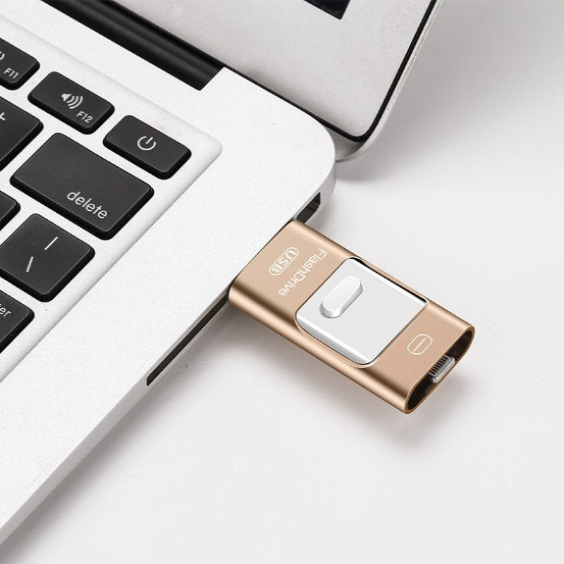 USB Stick 64GB Sølv Kompatibel Med iPhone iPad Android USB-drev SUNA