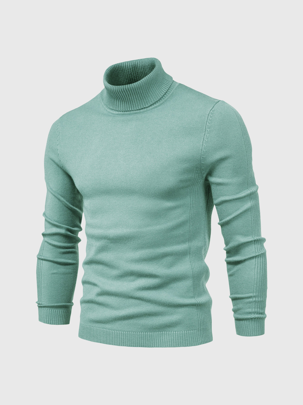 Cala Nova - Herre Rullekrave Sweater Vaskbar og Elegant Men Sweater SUNA Grøn S