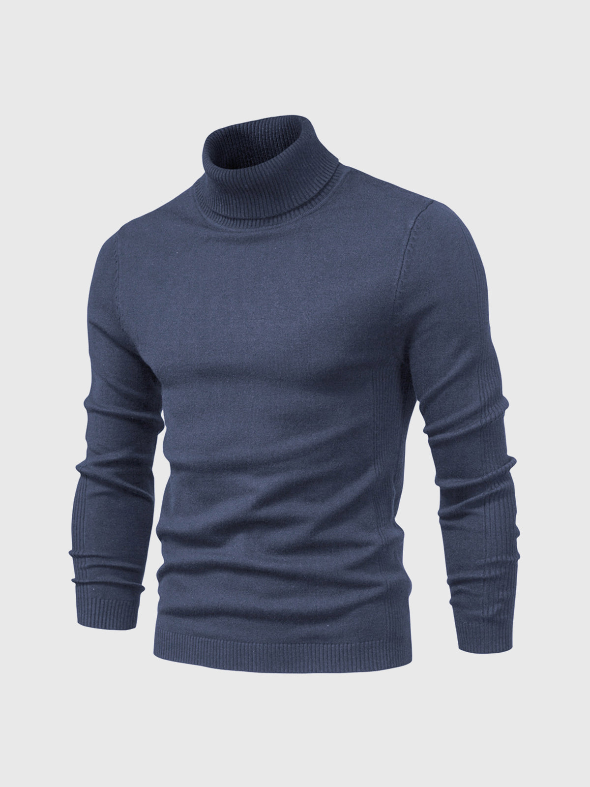 Cala Nova - Herre Rullekrave Sweater Vaskbar og Elegant Men Sweater SUNA Blå S