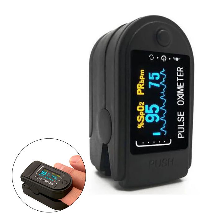 Bærbar Puls Oximeter med Hurtig Måling og LED Skærm – Ikke-invasiv Fingermåler til Hjemmebrug og På Farten Pulsoximetre SUNA