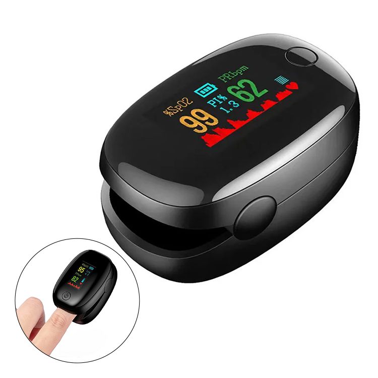 Bærbar Puls Oximeter med Hurtig Måling og LED Skærm – Ikke-invasiv Fingermåler til Hjemmebrug og På Farten Pulsoximetre SUNA