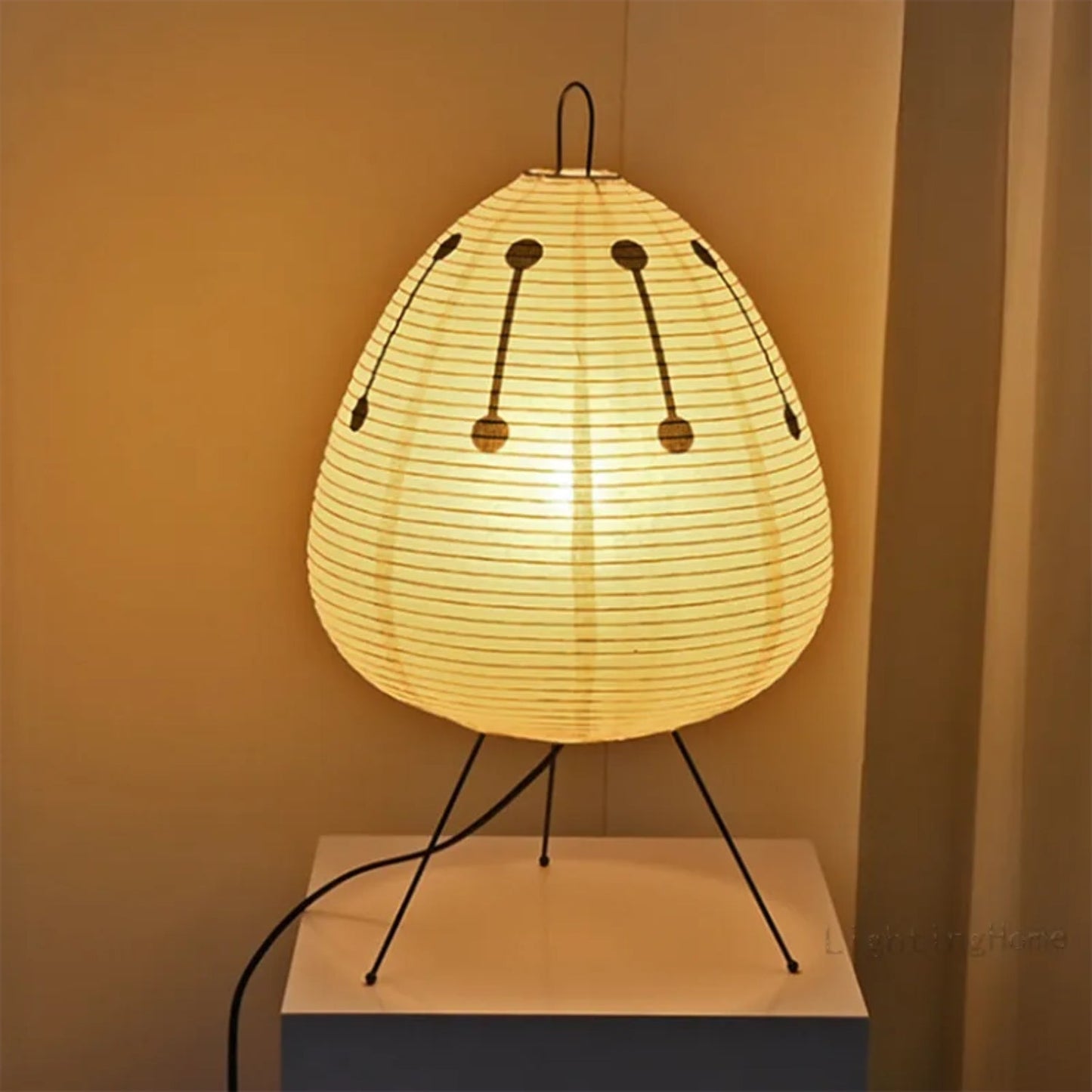 Noguchi Rispapir Gulvlampe - Elegant Belysning til Dit Hjem SUNA Akari EU