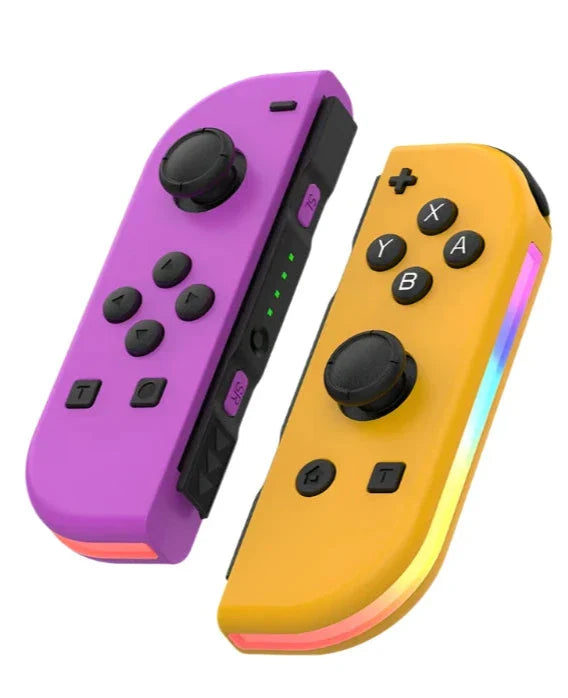 Bluetooth LED Joystick til Nintendo Switch Unikke farver - Trådløse Controllere SUNA Pink Orange
