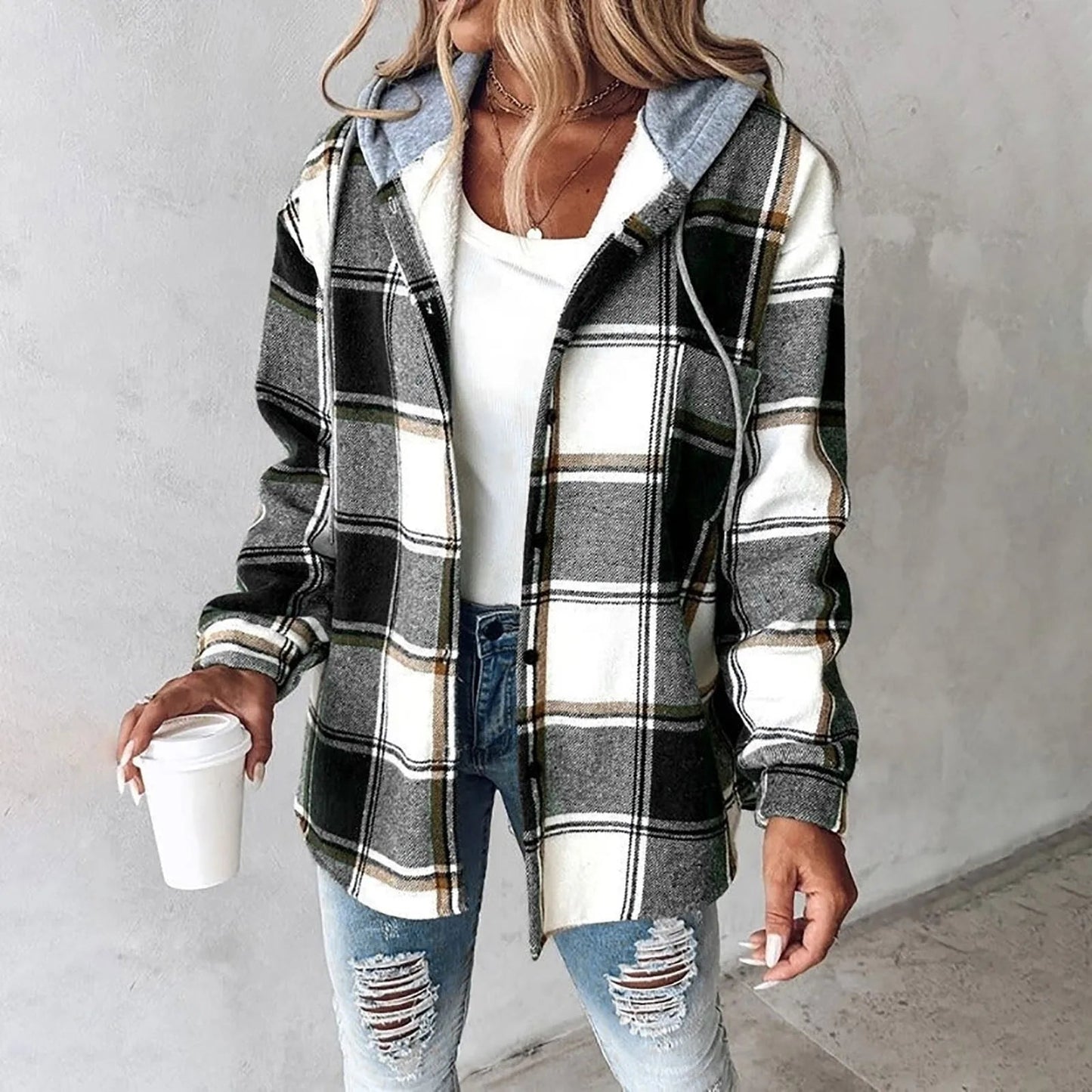 Martina | Dameternet Knaplukket Jakke til Elegant Stil SUNA Zwart 2xl