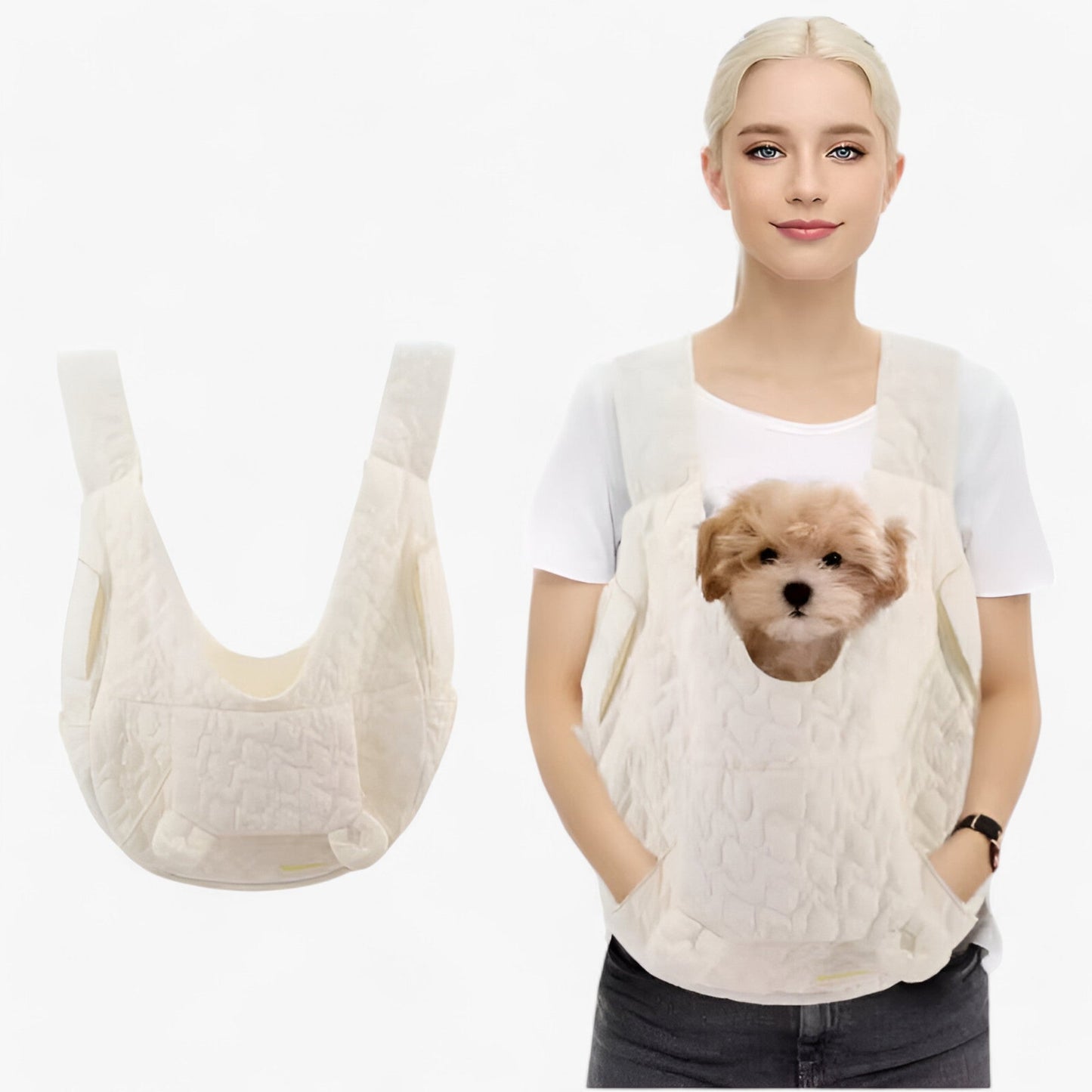 Stor Rejsetaske Til Kæledyr - Komfortabel Vandtæt Vindtæt Pet Carriers SUNA hvid M