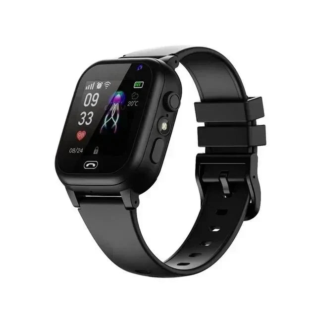 4G Børns GPS Smart Watch - Videoopkald, SOS og Spil til Børn Children SUNA Stealth Black