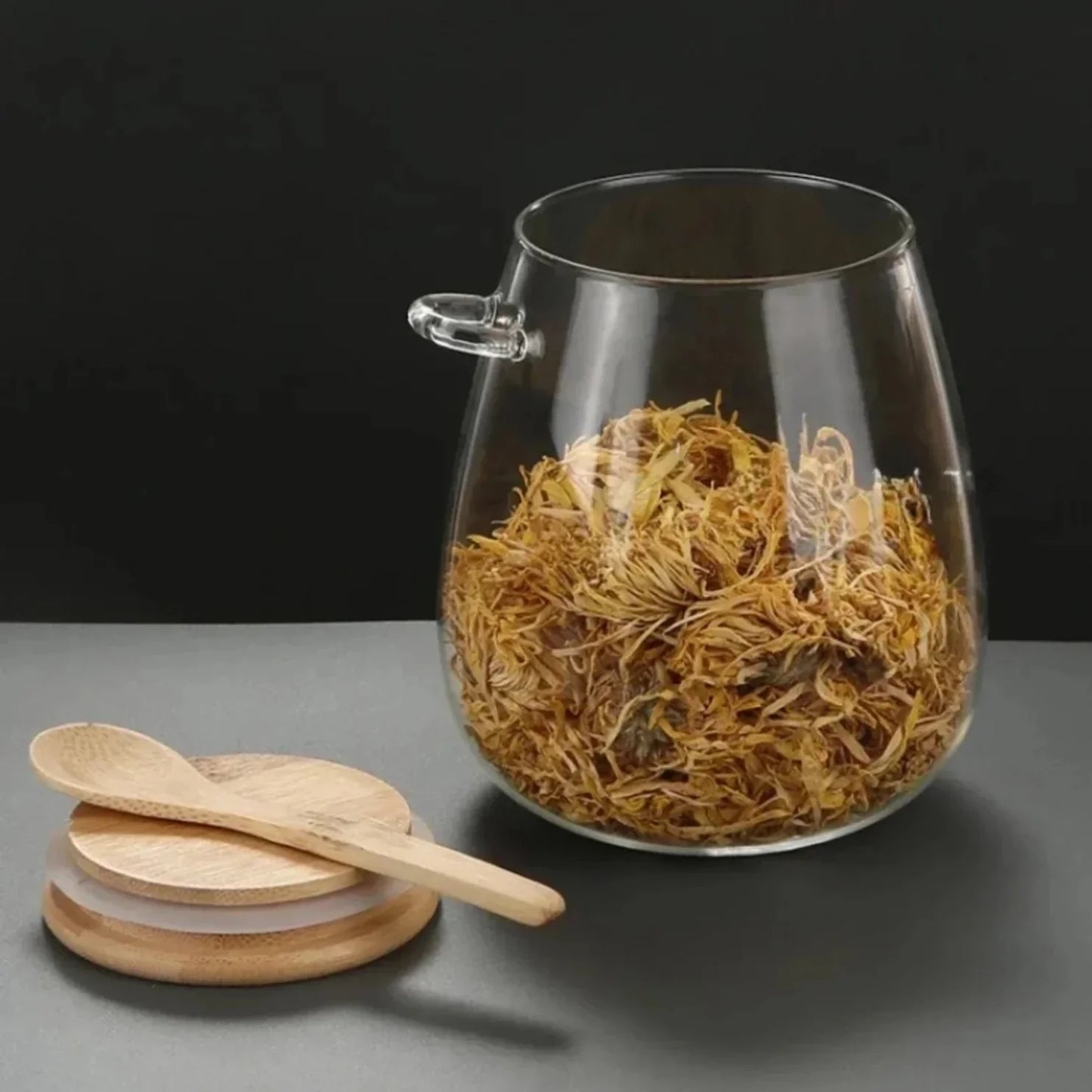 Lufttæt Glasbeholder til Sukker, Te og Kaffe – Højkvalitets Glas med Hermetisk Låg for Friskhed Keukenopslag en organisatie SUNA