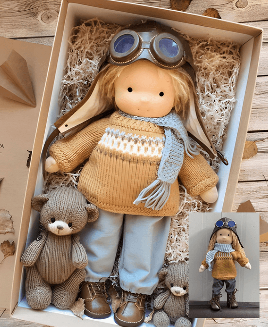 Håndlavet Waldorf-krammedukke – Poppi til Fantasifuld Leg Others Toy SUNA