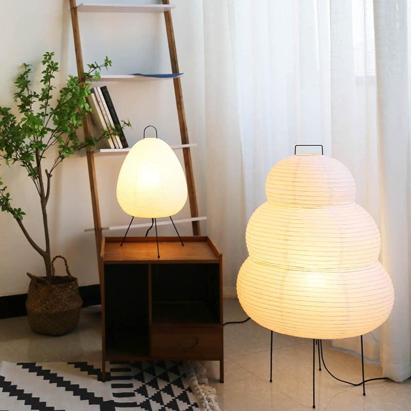 Noguchi Rispapir Gulvlampe - Elegant Belysning til Dit Hjem SUNA