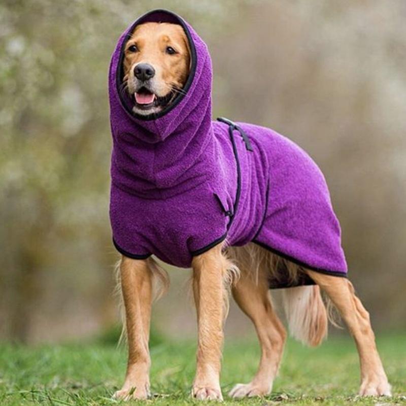 Blød Kæledyr Badekåbe til Hund/Rad Høj Kvalitet Lille/Mellem Lyseblå 100% Bomuld Komfortabel Vaskbar Pet Apparel SUNA Lilla M