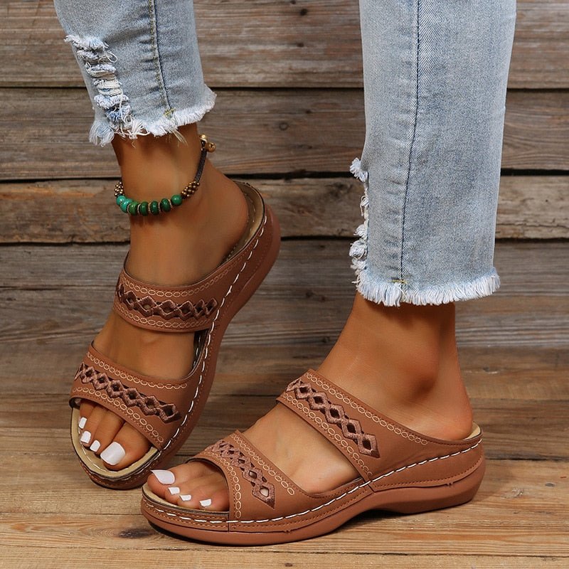 Ortopædiske Sandaler til Damer - Emma Komfort og Stil Sandals SUNA Brun 35