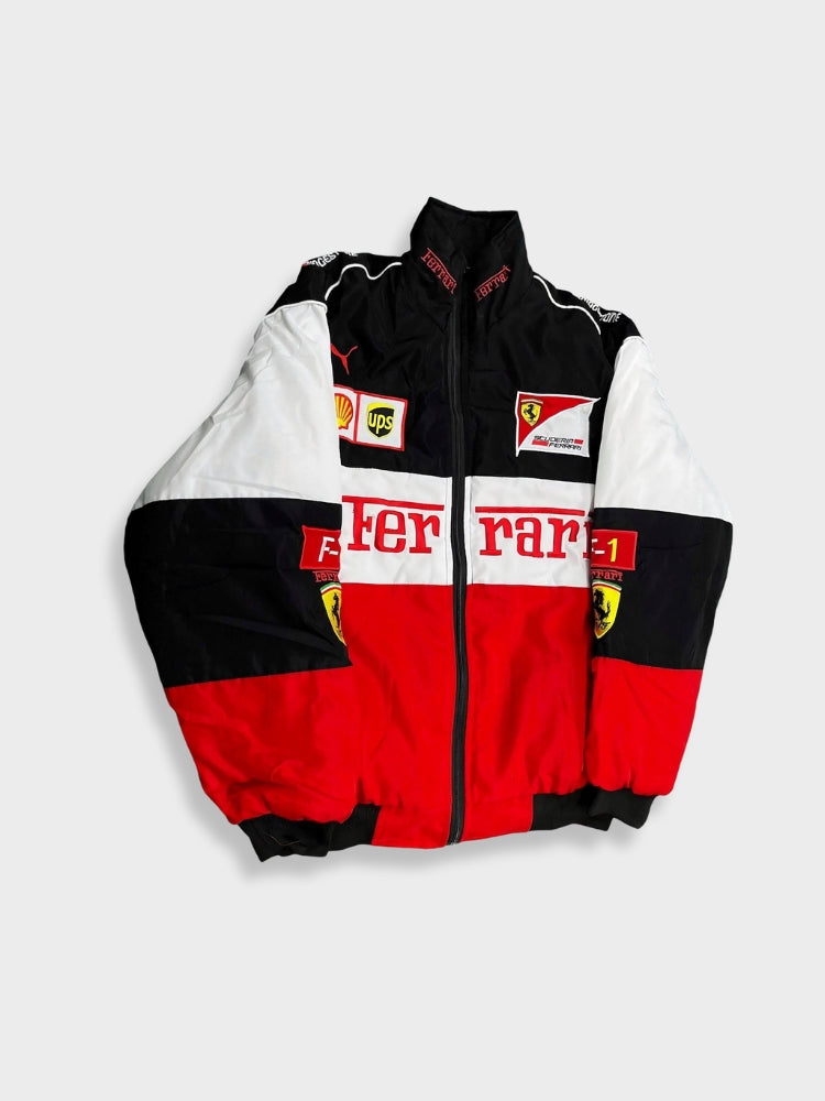 Dolce - Vintage Ferrari Racer Jakke med Sporty Stil Women Jacket SUNA Hvid M