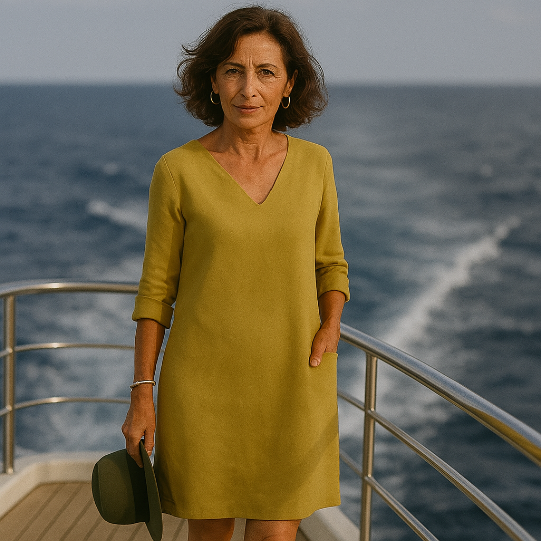 SUNA Stilfuld Sommerkjole Khaki