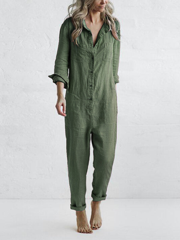 SUNA Kvinders Jumpsuit Blå Størrelse S 100% Bomuld Grøn