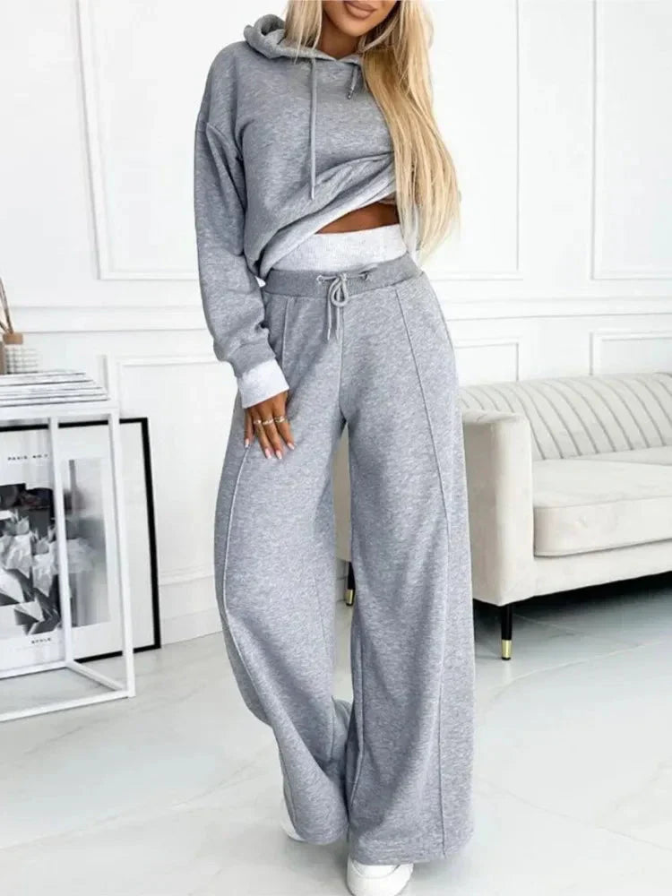 SUNA Beverly To-delt Jogging Sæt - Komfortabel loungewear til damer Grå