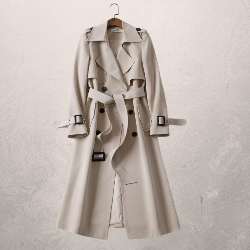 SUNA Elegant Vindjakke til Kvinder - Let og vindtæt i trenchcoat-stil Beige
