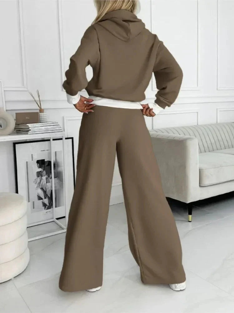 SUNA Beverly To-delt Jogging Sæt - Komfortabel loungewear til damer Brun