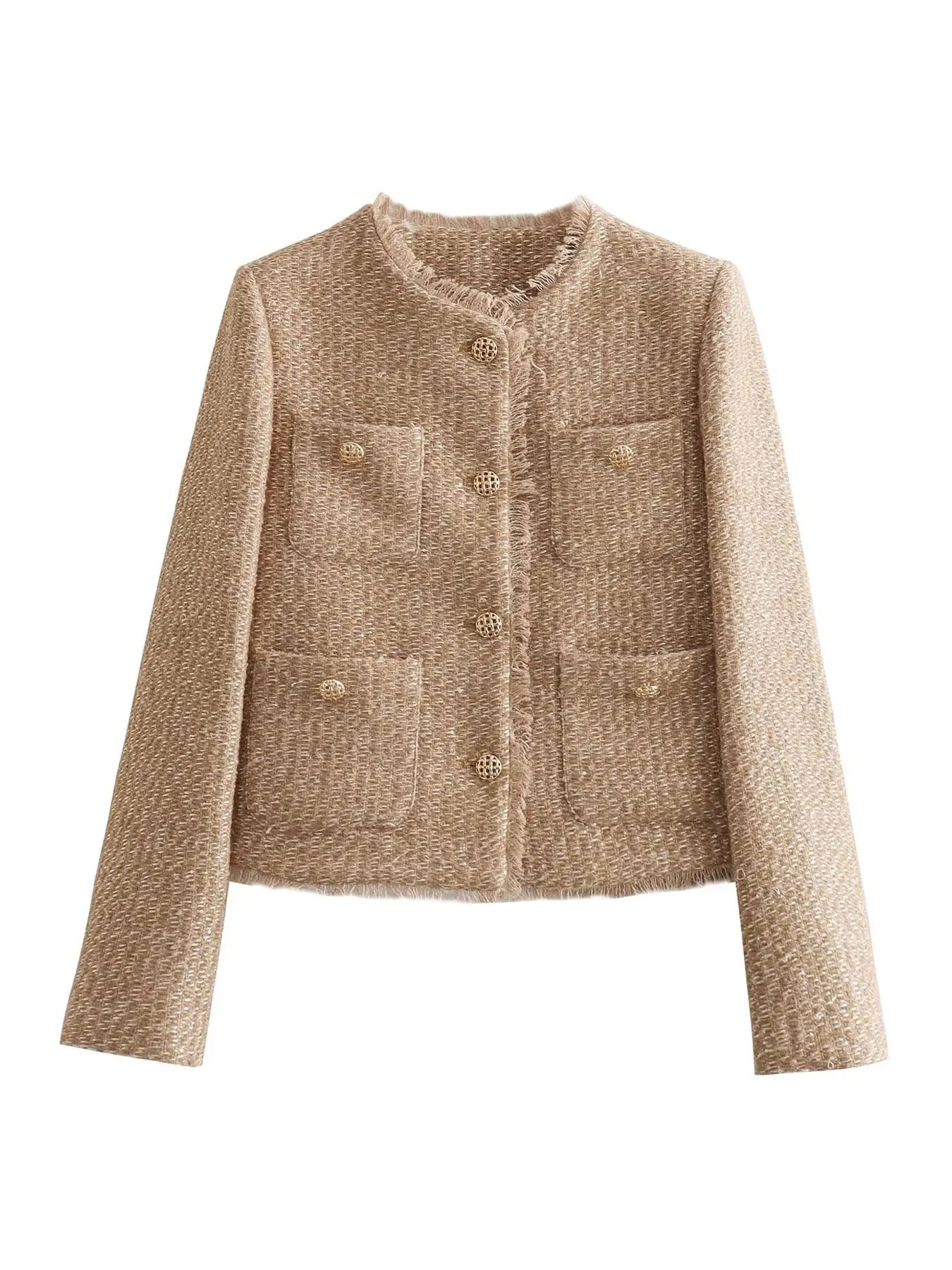 SUNA Elegant Tweed Jakke – Tidløs Stil Med Moderne Femininitet