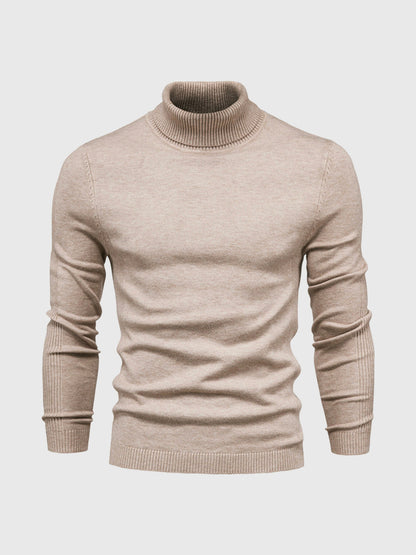 Cala Nova - Herre Rullekrave Sweater Vaskbar og Elegant Men Sweater SUNA Beige S