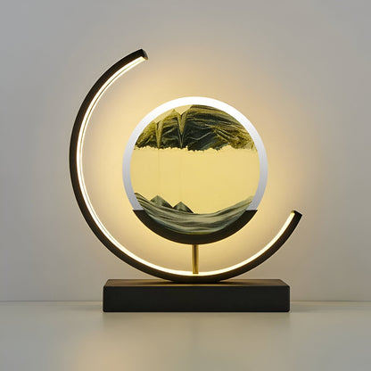 Sand Glow - Sandlampe Med App- Og Fjernbetjening Dimmbar Med 3 Lysfarver Lampen SUNA Sort