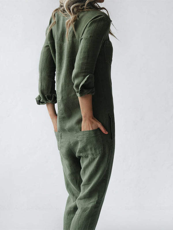 SUNA Kvinders Jumpsuit Blå Størrelse S 100% Bomuld