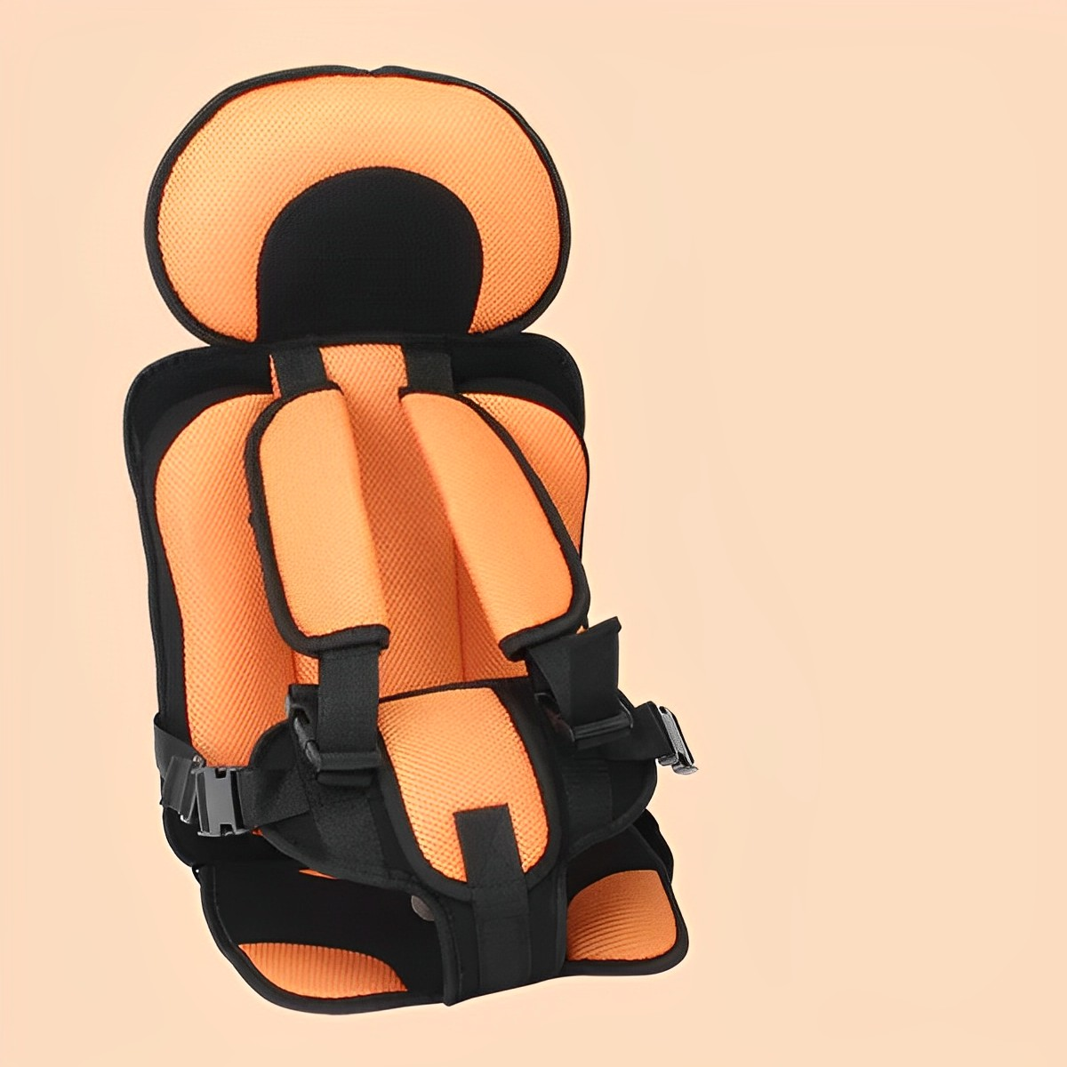 SUNA Børnesæde til Rejser – Letvægts, Sammenfoldeligt og Justerbart Autostol til Børn Op til 45 kg Orange