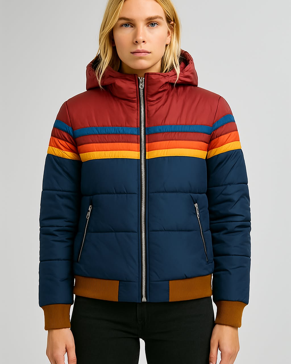 SUNA Vandtæt Regnjakke Let Stof Sort Størrelse M Funktionel Navy blue