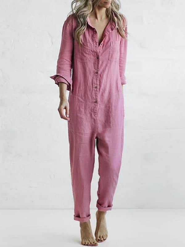 SUNA Kvinders Jumpsuit Blå Størrelse S 100% Bomuld Pink